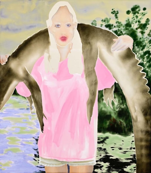 Julia Garcia  Moonshine, 2023  Acrylic and ink on canvas  122 x 107 cm | 48 x 42 in