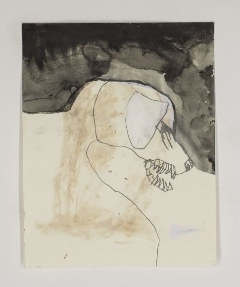 Dani (Leventhal) ReStack  Quill Isn't Staying Now, 2017  Charcoal, blood, graphite, and ink on paper  35.56 x 27.94 cm / 14 x 11 in  Framed: 48 x 40 x 3 cm / 18 7/8 x 15 3/4 x 1 1/8 in