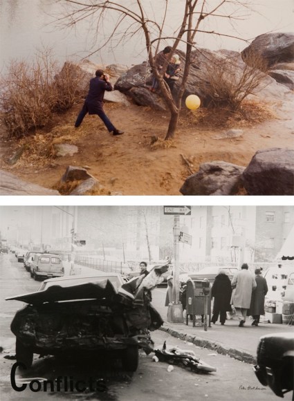 Peter Hutchinson  Man&rsquo;s Condition, 1976  27 parts 1 part (text) framed 32 x 40 cm 26 parts (photos) framed as 13 Diptychs each frame 105 x 80&nbsp; packed in a specially made wooden crate for storage and transport, 130 x 97 x 67 cm