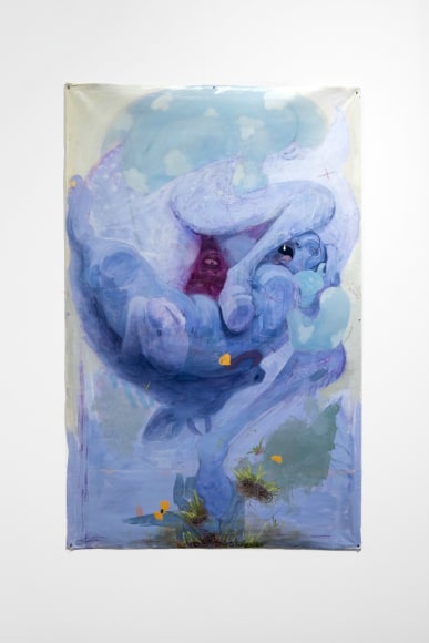 Autumn Wallace  Use case, 2022  Acrylic, oil, and pastel on unstretched canvas  171.5 x 105 cm / 67 1/2 x 41 1/4 in