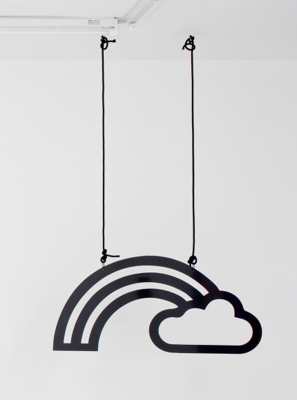 Wendy White  Cloud and Rainbow, 2017  Dibond, cotton rope  52 x 111.7 cm / 20 1/2 x 44 in  Edition 1 of 3
