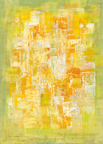 Margot Voorhies Thompson (b. 1948)  Oasis, Borrego Springs, 2020  watercolor and gouache on paper