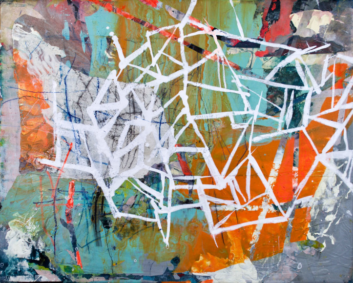 Audrey Tulimiero Welch  Orange/White Grid, 2021