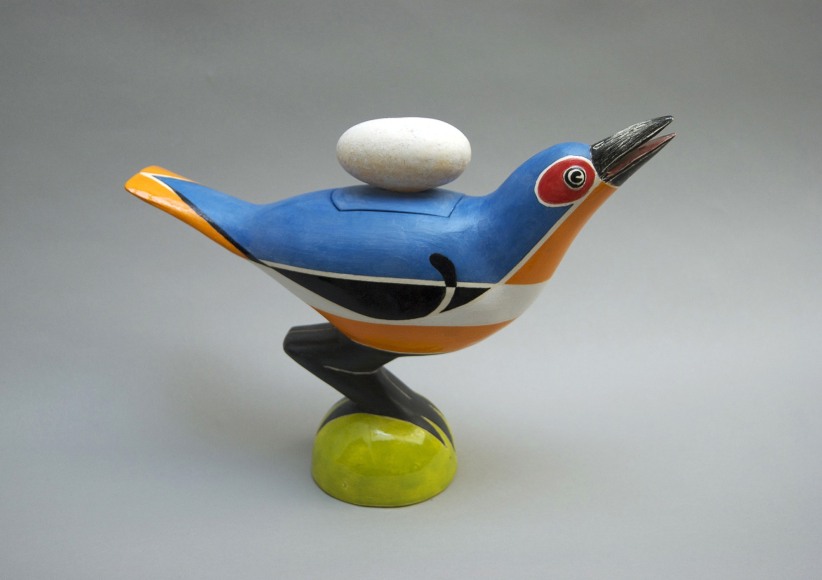 Warashina - Bird Covered Jar