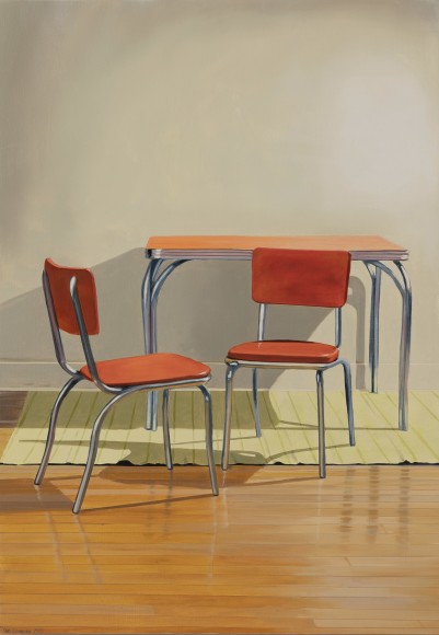 Gabe Fernandez  Two Orange Chairs/Table, 2022