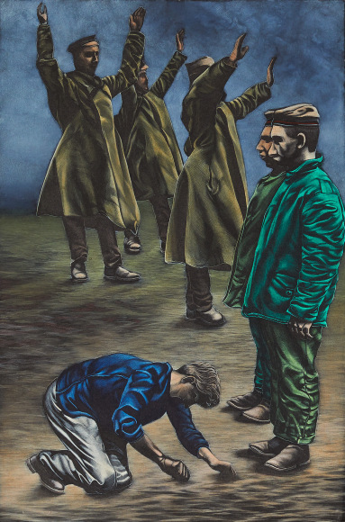 Eric Stotik (b. 1963)  Untitled LR356 (figures in green), 2020