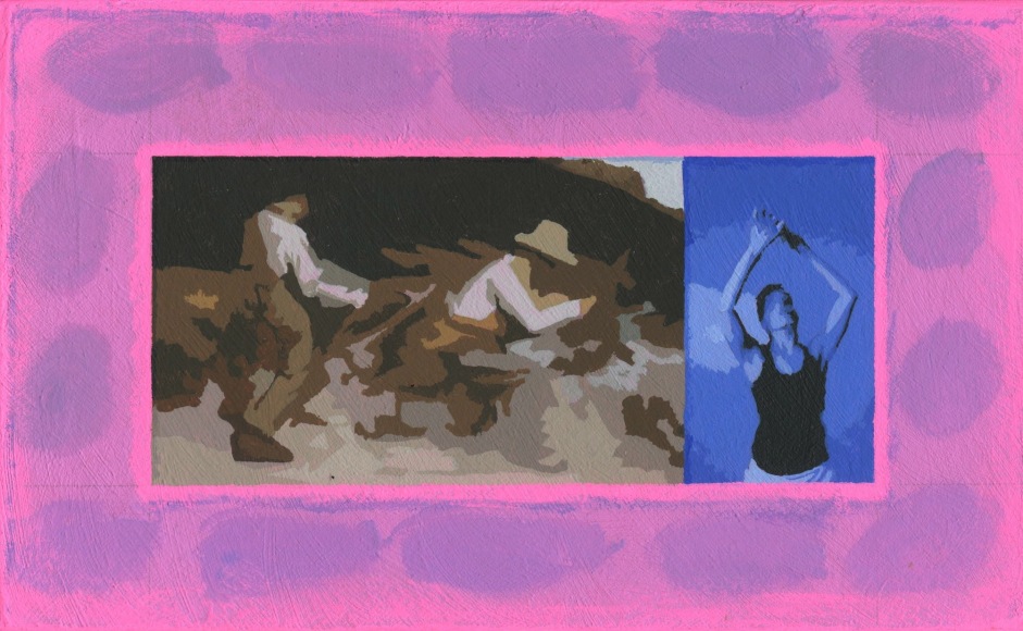 Cain - Blue figure with raised arms