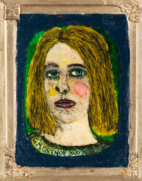 Gregory Grenon (b. 1948)  You Appear and You Look, 2020  oil on glass