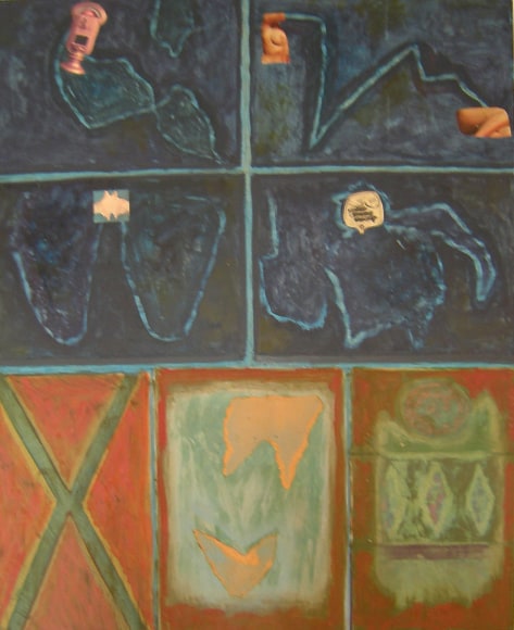 Louis Bunce - Collage with Figures
