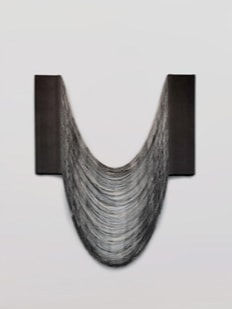 Ko Kirk Yamahira (Born: 1976, Los Angeles, CA)  Untitled RL031 (Black Center Swoop), 2019