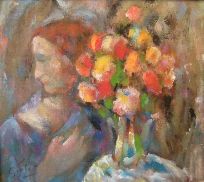 Woman with Flowers
