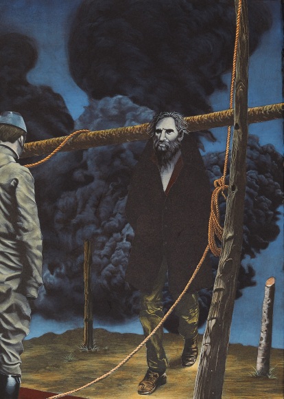 Eric Stotik (b. 1963)  Untitled LR368 (two figures into smoke), 2020