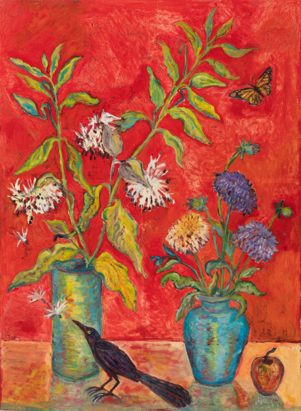 Kim Osgood (b. 1955)  All in Balance: Milkweed and Monarch, 2021