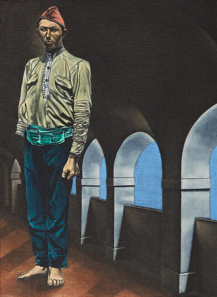 Eric Stotik (b. 1963)  Untitled LR357 (figure with arches), 2020