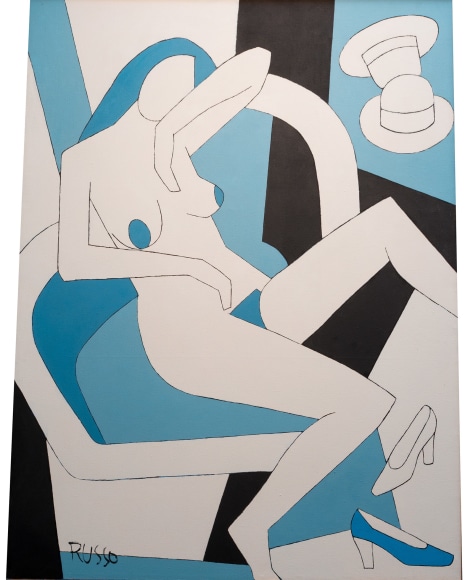 Russo - Blue Nude in Chair