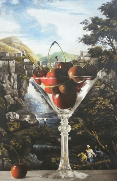 Wolf - Cherries etching