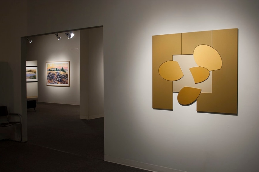 Mel Katz anodized aluminum at Laura Russo Gallery February 2012