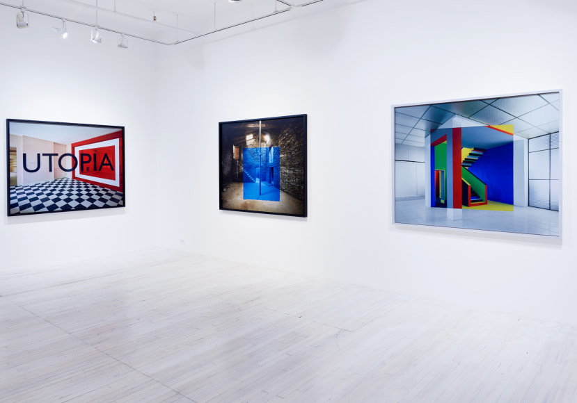 Georges Rousse, &Eacute;loge des Lieux installation, Sous Les Etoiles Gallery 2015