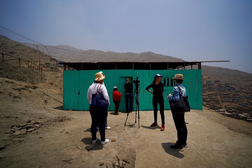 Structure that will be transformed and used in Georges Rousse installation - Puntos de Vista, Museo de Arte Contempor&aacute;neo Lima, Peru