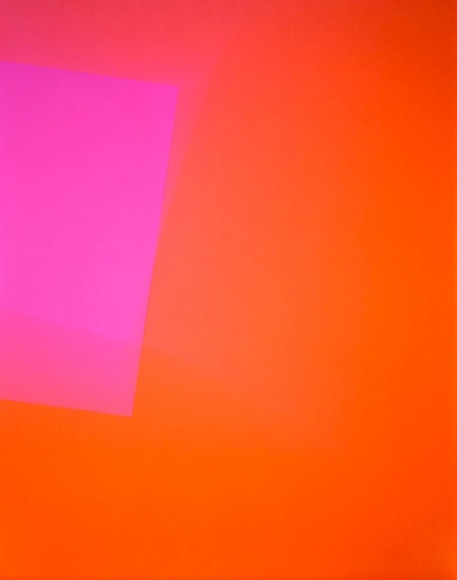 Richard Caldicott, Chance/Fall, 2010, Sous Les Etoiles Gallery, orange, pink, abstract
