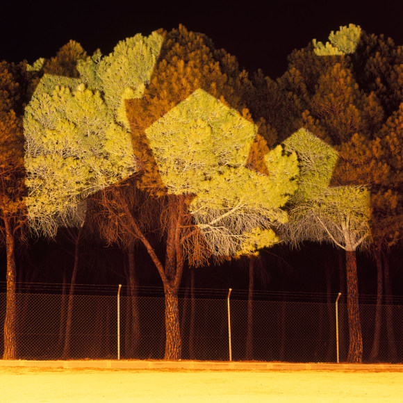 Javier Riera, light, projection, landscape, nature, Sous Les Etoiles Gallery
