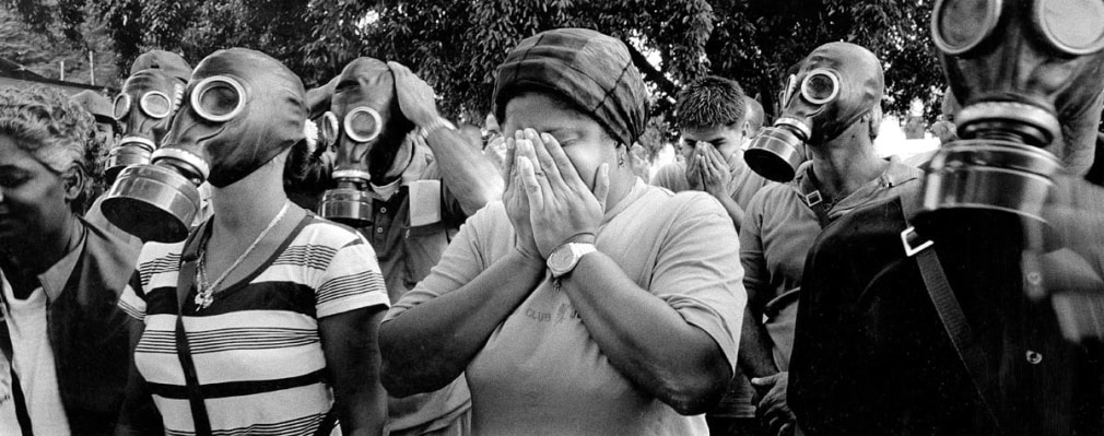 Gas masks, Havana, 2002 - Isla Series by Ernesto Bazan | Fine Art Photography
