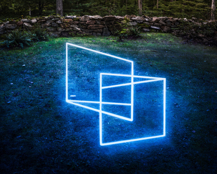 Barry Underwood, light, landscape, Linear Construction, Sous Les Etoiles Gallery