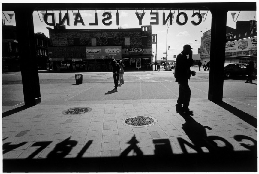 Sous Les Etoiles Gallery, Coney Island Sign and Shadow, Coney Island, Harvey Stein