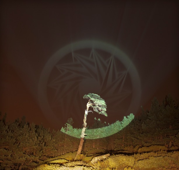 Javier Riera, light, projection, landscape, nature, Sous Les Etoiles Gallery