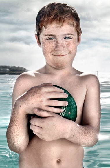 Matt Hoyle, Icebergs, Boy with Ball, 2003, Sous Les Etoiles Gallery