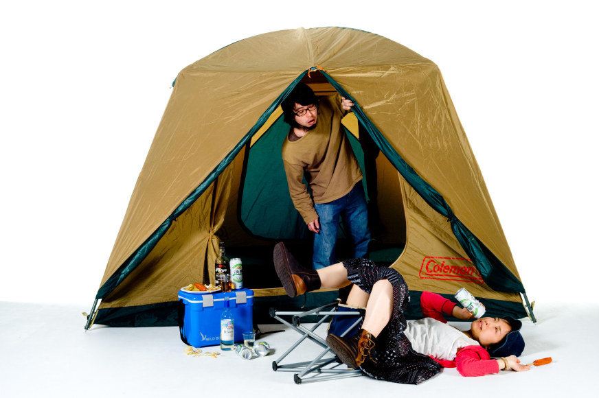 Breezeless, Takemi Saito, A picture book of a girl falling down, Camping, 2010, Sous Les Etoiles Gallery