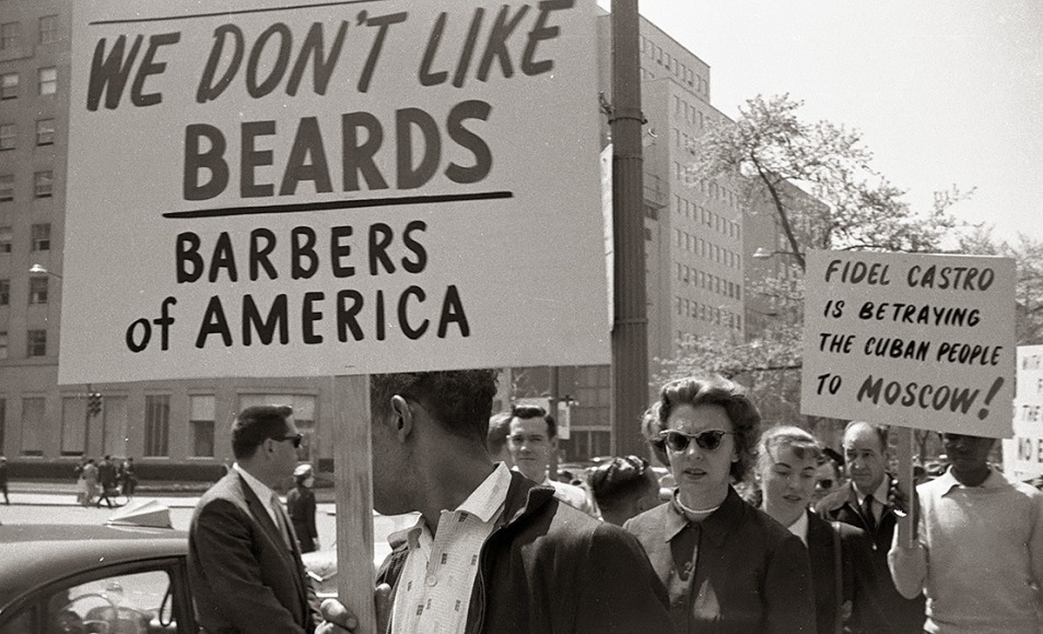 Alberto Korda, Fidel Castro in America, 1959, proetesting, Washington, Sous Les Etoiles Gallery