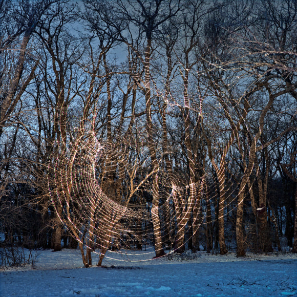 Javier Riera, light, projection, landscape, nature, Sous Les Etoiles Gallery