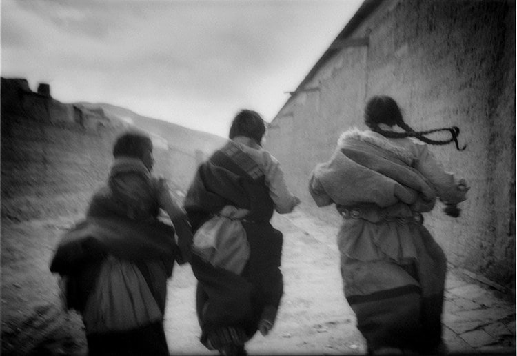 Tibetan Girls Running, Labrang, Amdo, Tibet,&nbsp;1996 - James Whitlow Delano