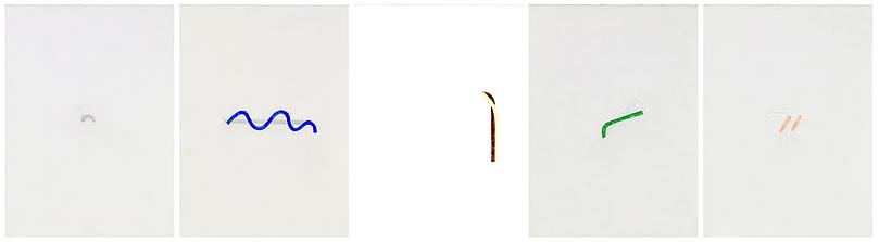  &nbsp;, Collage Drawings VIII, #9-13, 1977