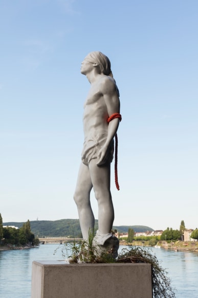 Reza Aramesh, Action 181: At 10:00 pm Sunday 14 April 2013, 2017 Hand carved Carrara marble,&nbsp;235 x 77 x 61 cm (92.5 x 30.3 x 24 in),&nbsp;2 unique editions + AP&nbsp;