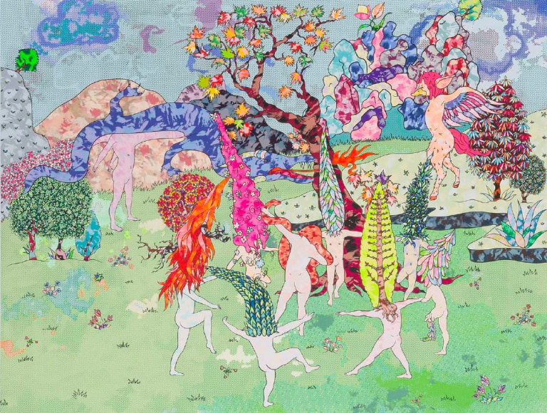 Nymphs Denying Paradise, 2018, Acrylic on canvas