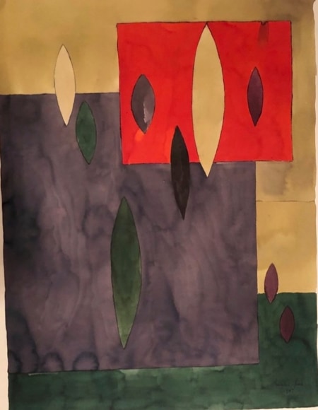 Autumn I, 1987, Pen, ink &amp;amp; water colour on paper