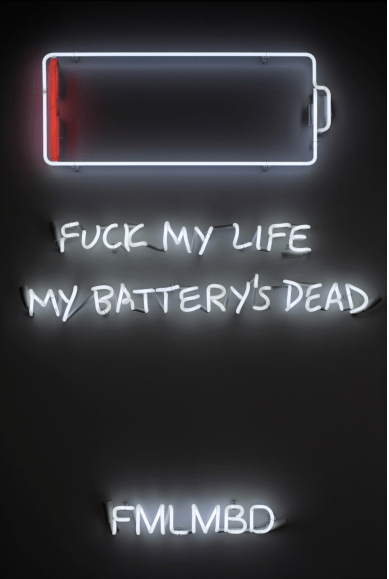 FMLMBD, 2017 Neon mounted &nbsp;to white metal box