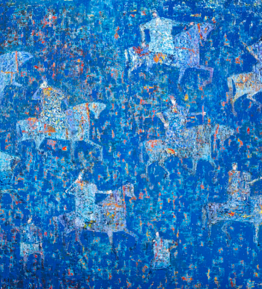 Reza Derakshani, BLUE MORNING HUNT, 2024