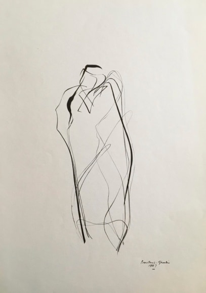 Encounter, 1987, China Ink on paper