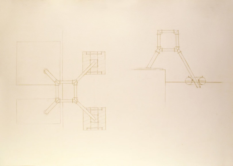 LUKE HART, Semi Floating Structure Plan and Elevation,&nbsp;2014