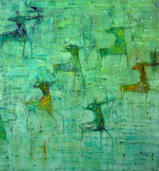 Reza Derakshani, BOW HUNT, GREEN FIELD TARGET, 2025