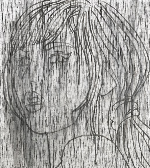 The Revolutionary Woman, 2015, Acrylic, embroidery and gel medium on canvas