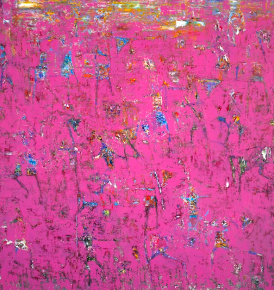 Reza Derakshani, THE FIELD IS PINK TODAY, 2024