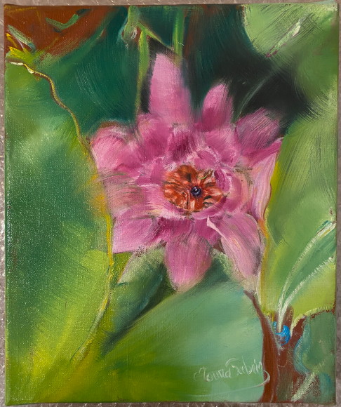 C&#039;ETAIT LE TEMPS DES FLEURS, 2024 &nbsp;, Oil and Oil Pastel on Canvas&nbsp;