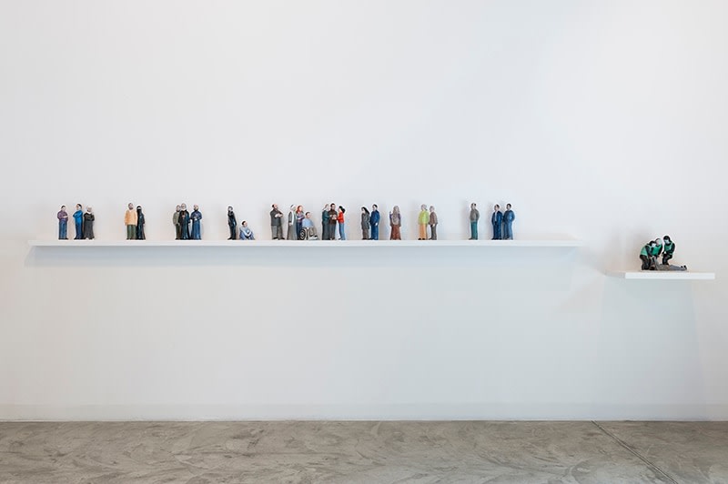 Elshaab (the people), 2012&nbsp;, 25 ceramic characters&nbsp;