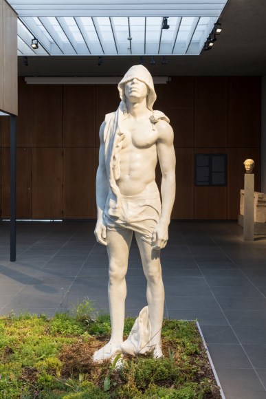 Reza Aramesh, Action 191: At 6:20 pm Sunday 2 April 2006, 2017 Hand carved Carrara marble,&nbsp;255 x 76 x 67 cm (100.4 x 29.9 x 26.4 in),&nbsp;2 unique editions + AP&nbsp;