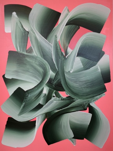 Maria Jose Benvenuto, Olive Green Brushstrokes, 2024