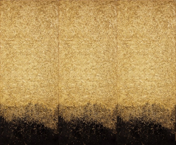 MARCOS GRIGORIAN, Straw Triptych, 1982 - 1988